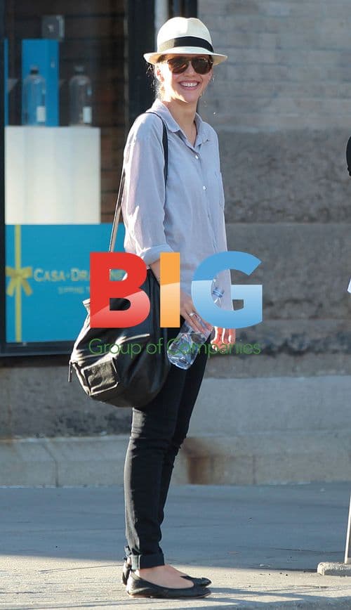 Zoe Buckman Hurrying Across Street in NYC