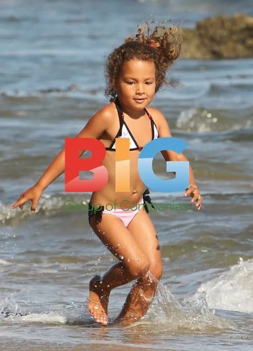 Halle Berry and Nahla Aubry at the Beach