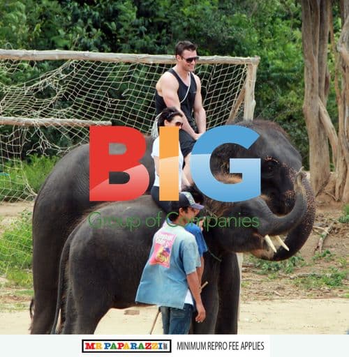 Dannii Minogue & Kris Smith on Elephant Ride