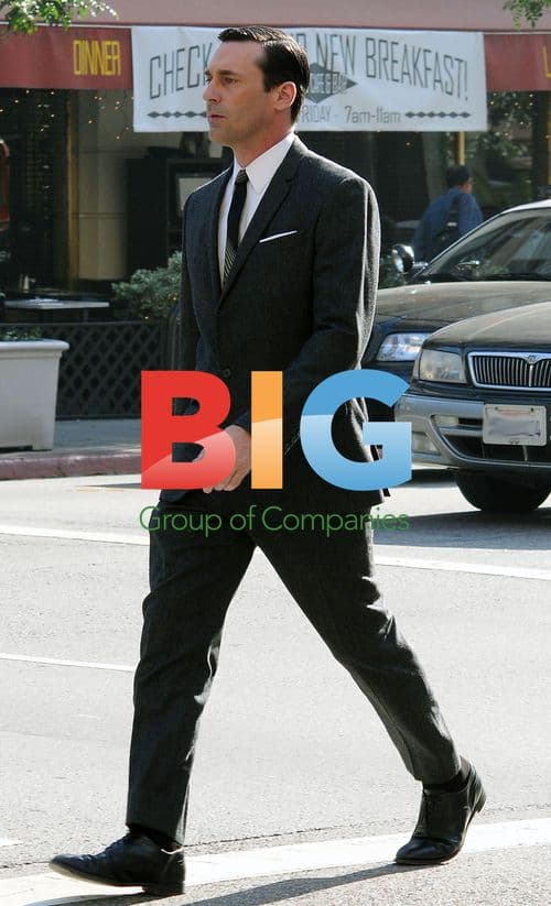 Jon Hamm on the set of 'Mad Men'