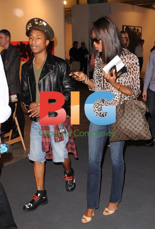 Pharrell Williams and Naomi Campbell at Art Basel Miami Beach