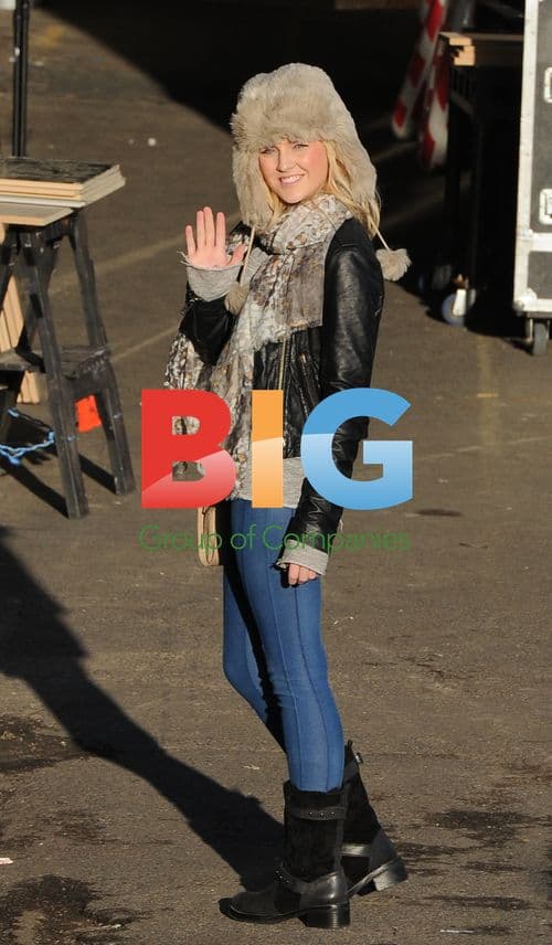 Perrie Edwards arrives for X Factor rehearsals