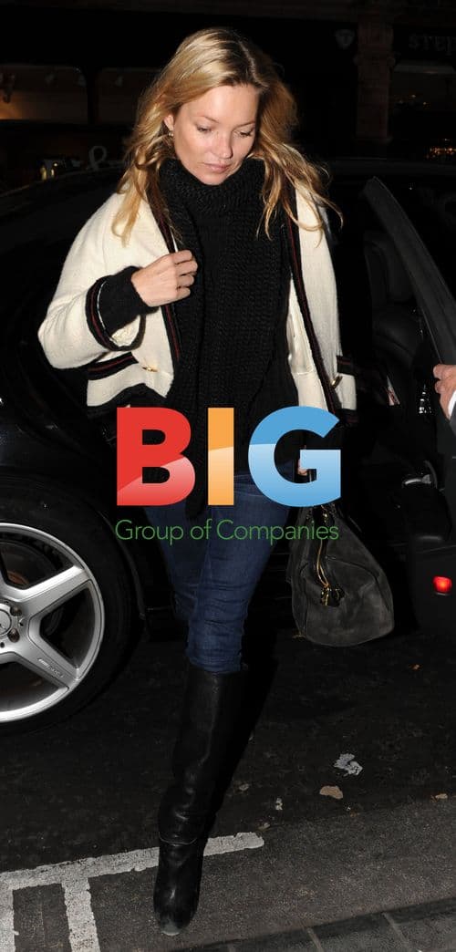 Kate Moss Arrives at London Clinic and Restaurant