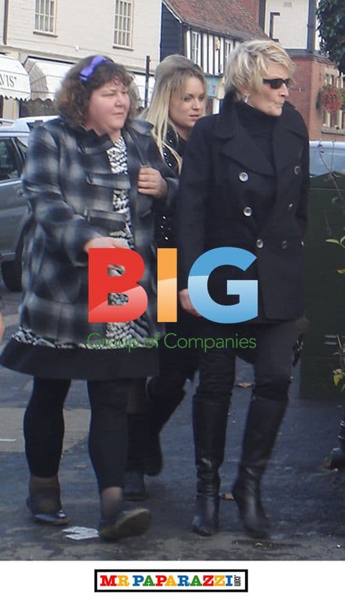 Cheryl Fergison and Linda Henry Film 'Eastenders' Funeral