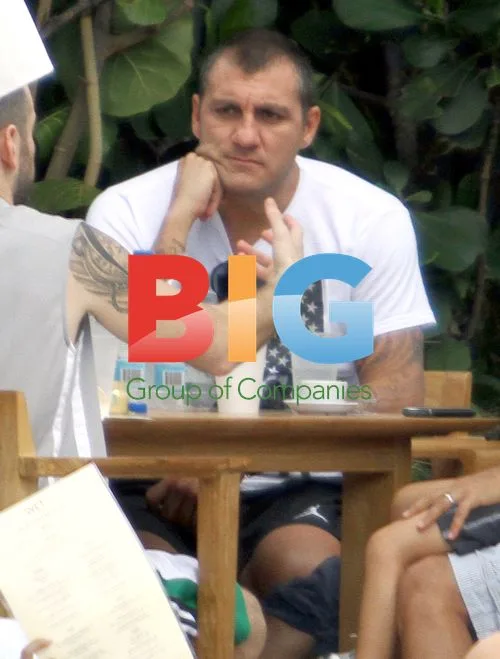 Christian Vieri Relaxing Poolside in Miami