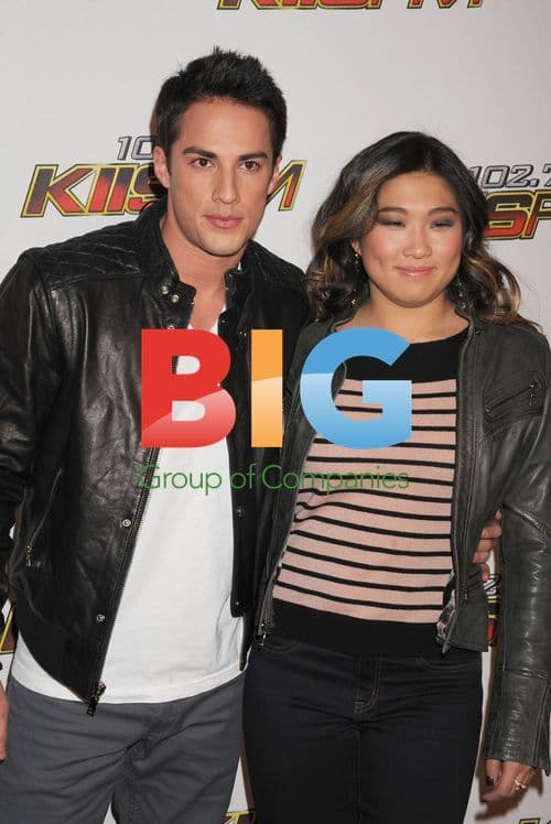 Michael Trevino and Jenna Ushkowitz at Jingle Ball