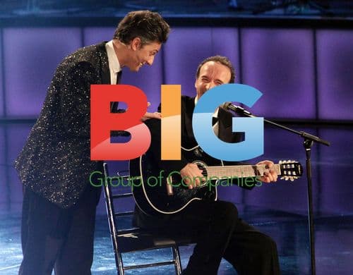 Fiorello and Roberto Benigni on Italian TV Show