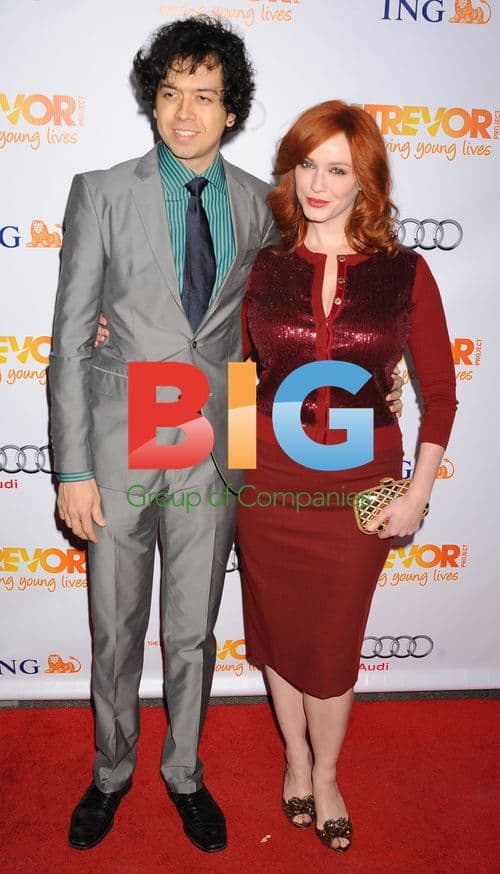 Geoffrey Arend and Christina Hendricks at Trevor Live! 2011