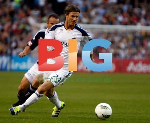 David Beckham Picks Up Man of the Match Trophy