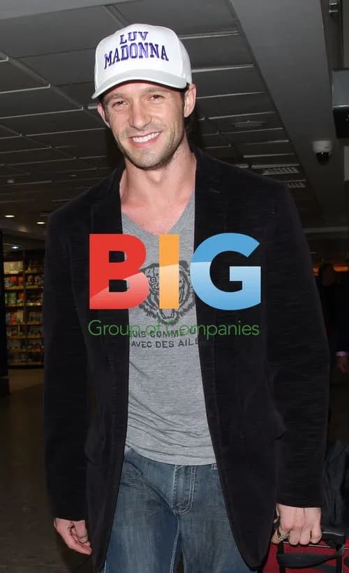 Actor Jason Dottley at Heathrow Airport