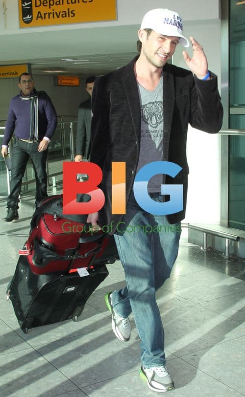 Actor Jason Dottley at Heathrow Airport