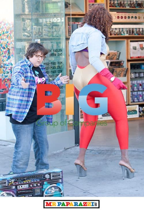 Andy Milonakis Films Music Video with Beyonce Lookalike