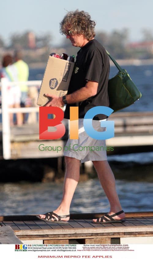 Top Gear Presenters Relax on Powerboat in Australia