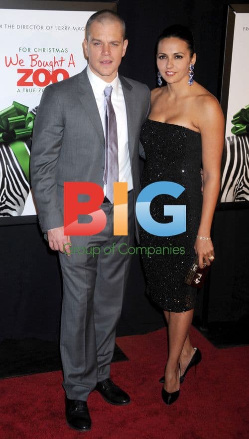 Matt Damon and Luciana Barroso at 'We Bought a Zoo' Premiere