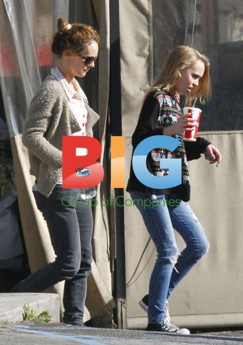 Vanessa Paradis and Lily-Rose Depp Lunch at Pink's Tacos