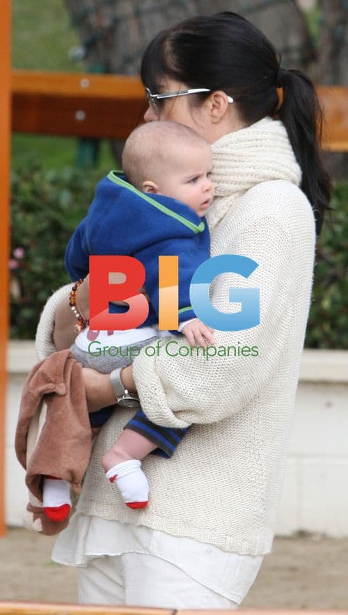 Selma Blair takes baby to park