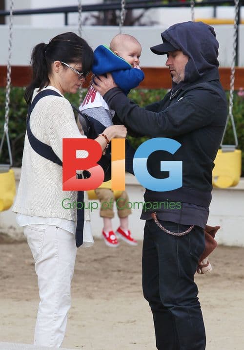 Selma Blair and son at the park