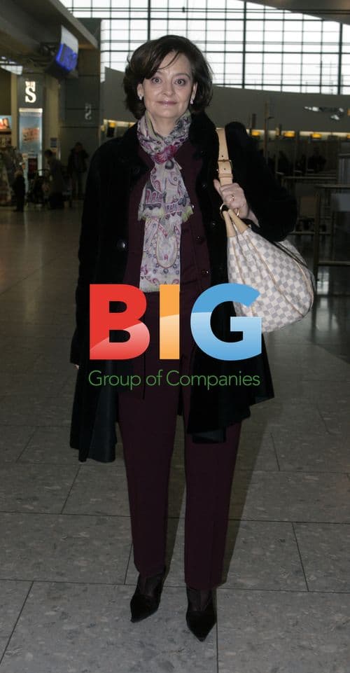 Cherie Blair at Heathrow Airport