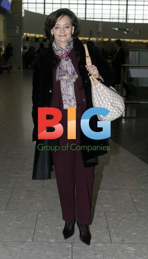 Cherie Blair at Heathrow Airport