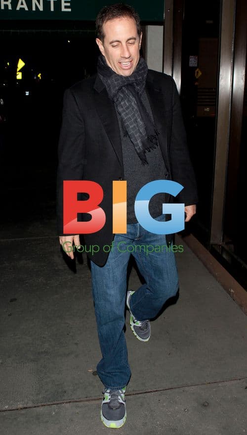 Jerry Seinfeld Leaving Madeos Restaurant