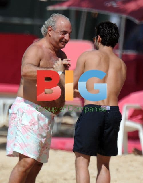 Philip Green Relaxes on Caribbean Vacation