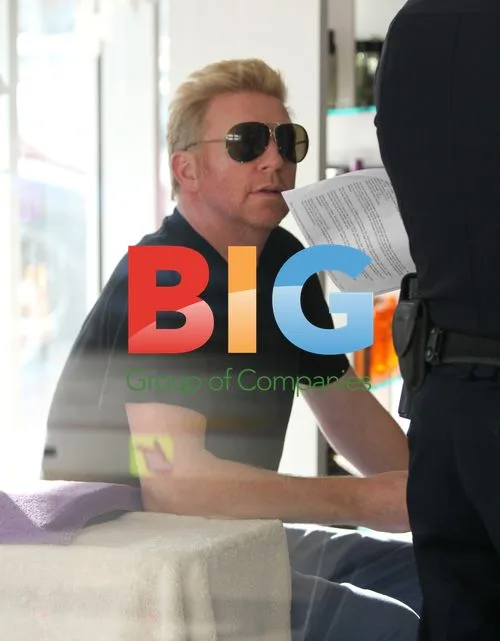 Boris Becker Gets Haircut in Miami