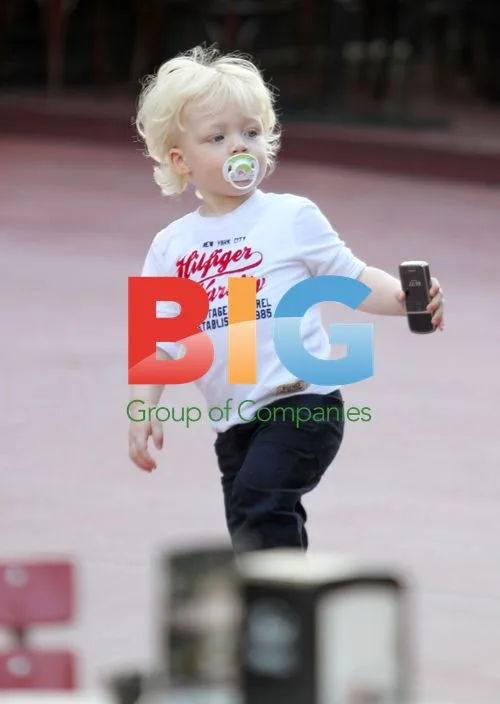 Boris Becker Gets Haircut with Son Noah
