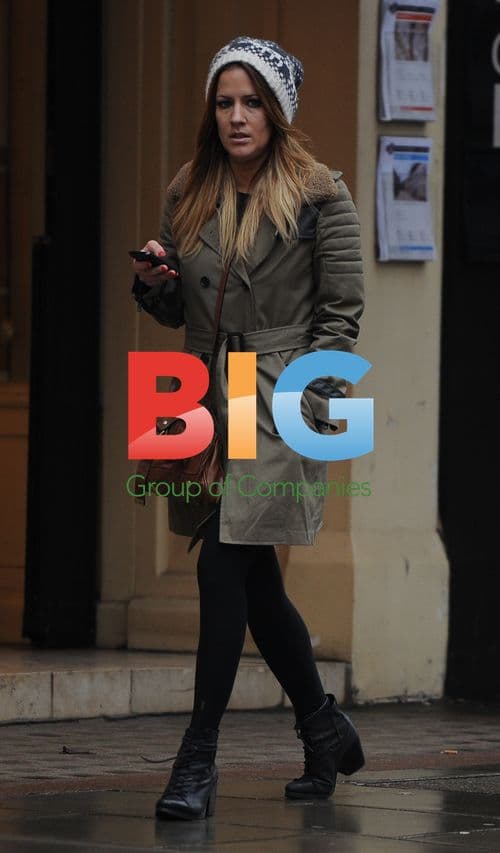 Caroline Flack Out and About in London