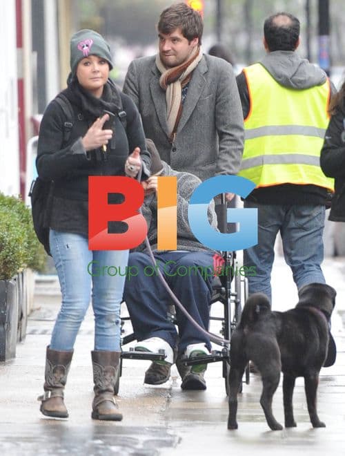 Gail Porter Walking Dog in London