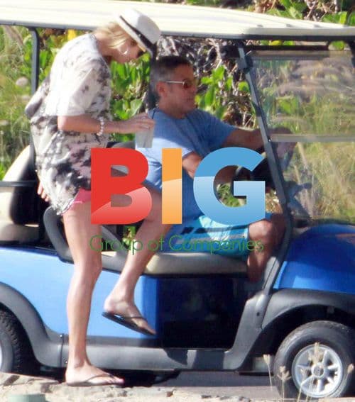George Clooney and Stacey Kiebler in Cabo, 2011