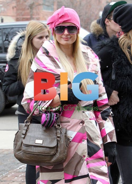 Paris and Nicky Hilton Shopping in Aspen