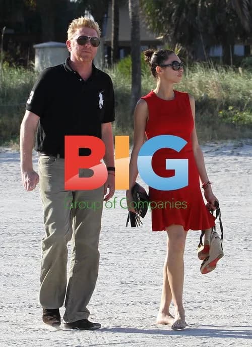 Boris Becker and Lilly Kerssenberg on Miami Beach