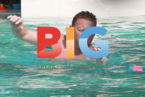 Boris Becker and Wife with Son at Pool