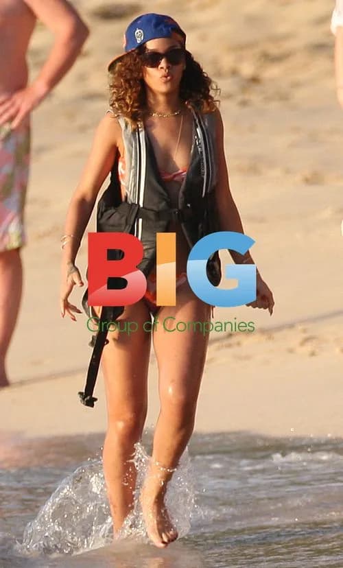 Rhianna Splashing and Jetskiing in Caribbean