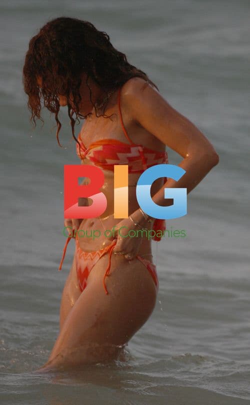 Rihanna Splashing in the Caribbean Sea