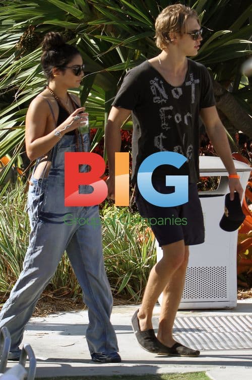 Vanessa Hudgens and Austin Butler at the pool in Miami