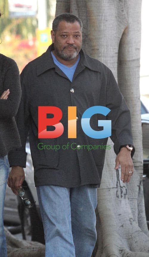 Laurence Fishburne and Gina Torres Shopping