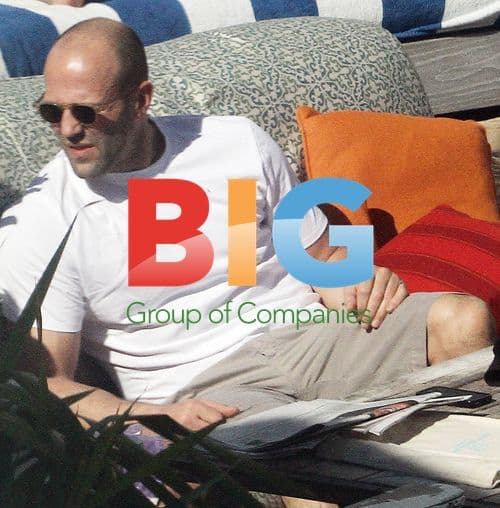 Jason Statham and Rosie Huntington-Whiteley Beach