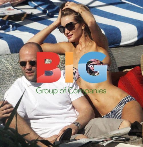 Jason Statham and Rosie Huntington-Whiteley at the Beach