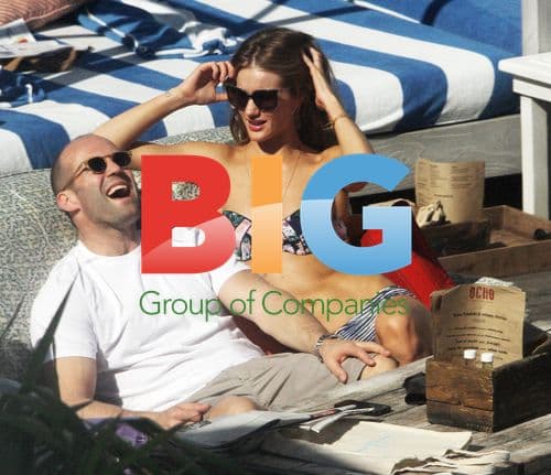 Jason Statham and Rosie Huntington-Whiteley at the Beach