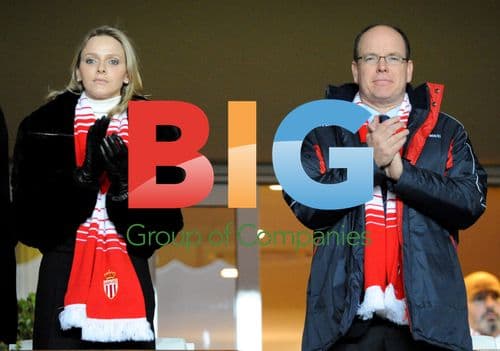 Prince Albert & Charlene at Monaco Football Match