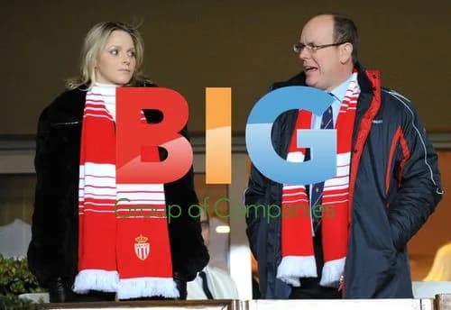 Prince Albert & Charlene at Monaco vs Marseille Match
