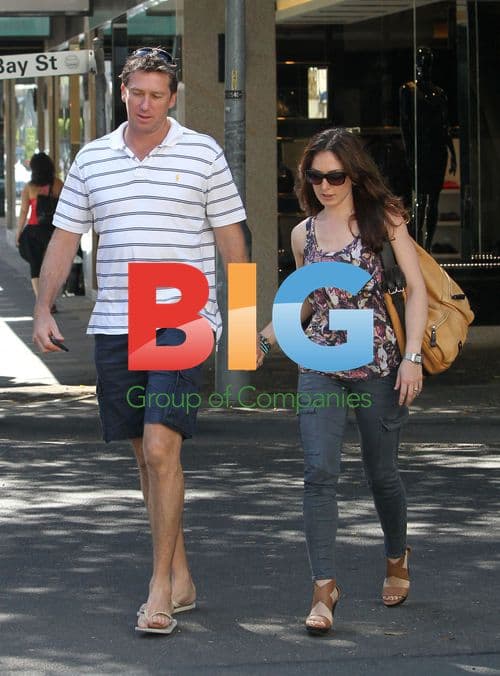 Glenn McGrath & Sara Leonardi grab coffee in Sydney