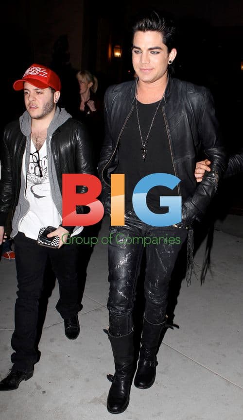 Adam Lambert and Boyfriend in Beverly Hills