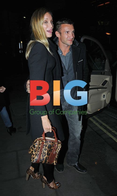 Andriy Shevchenko and wife at Nobu, London