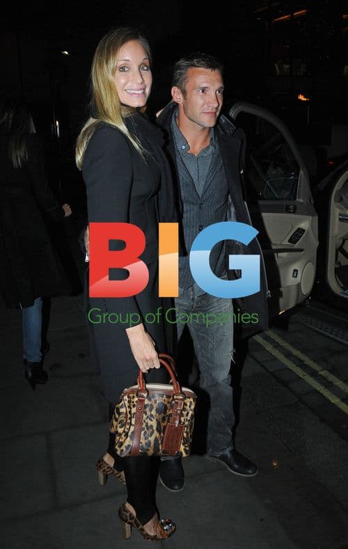 Andriy Shevchenko and wife at Nobu, London