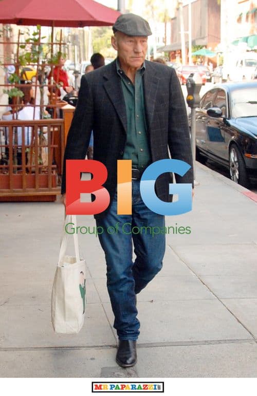 Patrick Stewart Wearing Irish Hat in Beverly Hills