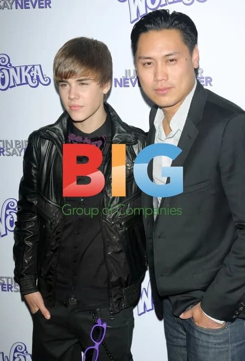 Justin Bieber and director Jon Chu at \"Never Say Never\" screening
