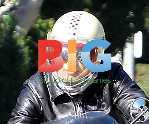 Olivier Martinez Cruising on Motorcycle