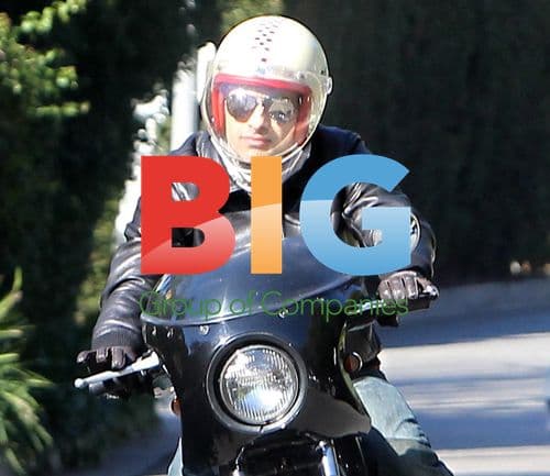 Halle Berry's beau Olivier Martinez on motorcycle